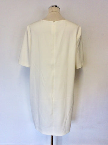 HOBBS BLACK & WHITE FLORAL PRINT SHIFT DRESS SIZE 6 ALSO FIT UK 8