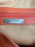 DESIGNER LOPEZ TAIBO ORANGE LEATHER TOTE BAG