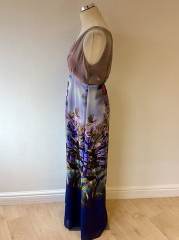 LAURA ASHLEY FLORAL PRINT LONG MAXI DRESS SIZE 12