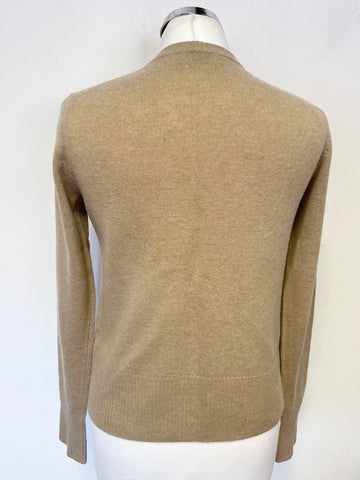 PURE COLLECTION CAMEL WOOL & CASHMERE LONG SLEEVE JUMPER SIZE 10