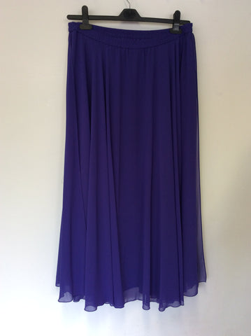JACQUES VERT PURPLE FLOATY LONG SKIRT SIZE L