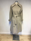 BRAND NEW REISS FAWN WOOL & CASHMERE BLEND KNEE LENGTH BELTED COAT SIZE S