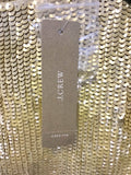 BRAND NEW J CREW MATT GOLD SEQUINNED MINI SKIRT SIZE 6 UK 10