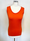 GERARD DAREL CORAL FINE KNIT COTTON SLEEVELESS TOP & CARDIGAN SET SIZE 2 UK 12