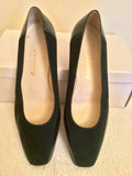 BRAND NEW HERZAG DARK GREEN SUEDE & LEATHER COURT SHOES SIZE 5/38