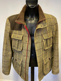 JOULES HAMILTON BROWN TWEED 100% WOOL COUNTRY JACKET SIZE XL