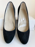 HOBBS BLACK SUEDE HEEL COURT SHOES SIZE 5/38