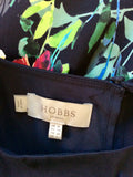 BRAND NEW HOBBS NAVY BLUE & MULTI COLOURED FLORAL PRINT PENCIL DRESS SIZE 10