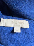 HOBBS BLUE METALLIC LONG SLEEVED JUMPER SIZE M