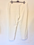 JAEGER WHITE COTTON BLEND TROUSERS SIZE 18