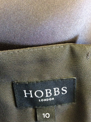 HOBBS BROWN SILK CAP SLEEVE SPECIAL OCCASION DRESS SIZE 10