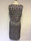 GHOST DARK GREY & WHITE PRINT DRESS SIZE 16