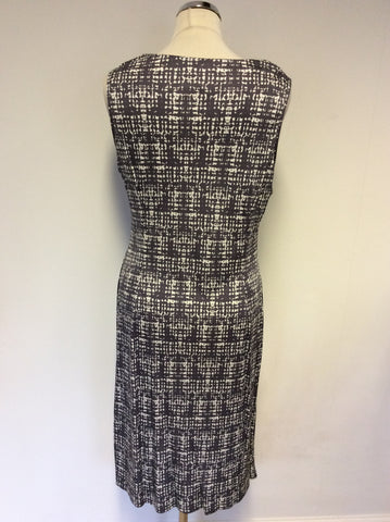 GHOST DARK GREY & WHITE PRINT DRESS SIZE 16