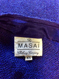 THE MASAI CLOTHING COMPANY DARK PURPLE SHORT SLEEVE LONG CARDIGAN SIZE XS