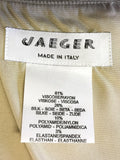 JAEGER CREAM SILK BLEND SQUARE NECK SLEEVELESS PENCIL DRESS SIZE 12