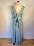 PHASE EIGHT DUCK EGG FULL LENGTH EVENING/ SPECIAL OCCASION DRESS SIZE 18