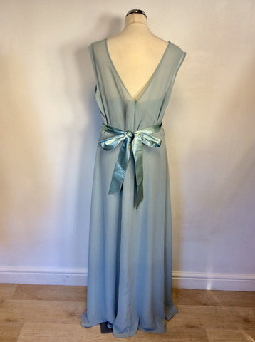 PHASE EIGHT DUCK EGG FULL LENGTH EVENING/ SPECIAL OCCASION DRESS SIZE 18