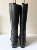 HOBBS BLACK LEATHER KNEE LENGTH BOOTS SIZE 5.5/38.5