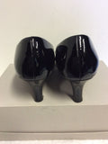 GABOR BLACK PATENT LEATHER HEELS SIZE 7.5/41