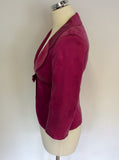 FENN WRIGHT MANSON FUSHIA PINK SILK SPECIAL OCCASION JACKET SIZE 8