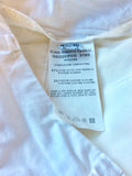 ROBERTO CAVALLI CLASS WHITE COTTON CAPRI TROUSERS SIZE 42 UK 12