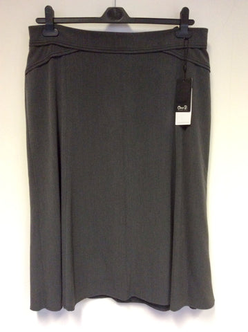 BRAND NEW OSCAR B GREY KNEE LENGTH SKIRT SIZE 20
