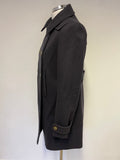 WHISTLES NAVY BLUE WOOL BLEND DOUBLE BREASTED COAT SIZE 10