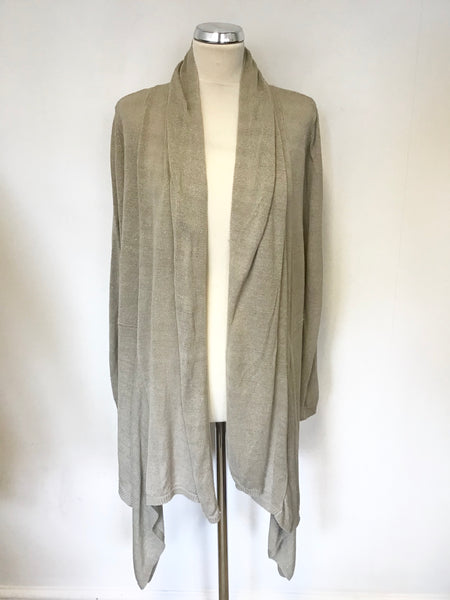PHASE EIGHT OATMEAL LINEN BLEND CARDIGAN SIZE 16
