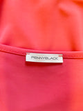 PENNY BLACK CORAL DRAPED FRONT SLEEVELESS DRESS SIZE M