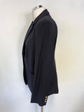 PURE COLLECTION NAVY BLUE WOOL BLEND BLAZER JACKET & SCARF SIZE 14