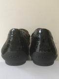 BRAND NEW GEOX RESPIRA BLACK PATENT CROC DESIGN LEATHER SLIP ON LOAFERS SIZE 7/40
