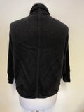 JOHN LEWIS COLLECTION BLACK 100% CASHMERE BATWING SLEEVE CARDIGAN SIZE S