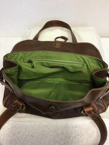 HOBBS CHESTNUT BROWN LEATHER SHOULDER BAG