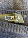 LUELLA NAVY BLUE CASHMERE & MERINO WOOL STAR SLEEVE JUMPER SIZE L