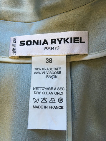 DESIGNER SONIA RYKIEL DUCK EGG SPECIAL OCCASION JACKET & SKIRT SUIT SIZE 38 UK 10
