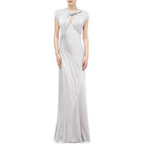 GHOST PALE PINK HOLLYWOOD WENDY TWIST FRONT LONG OCCASION DRESS SIZE L