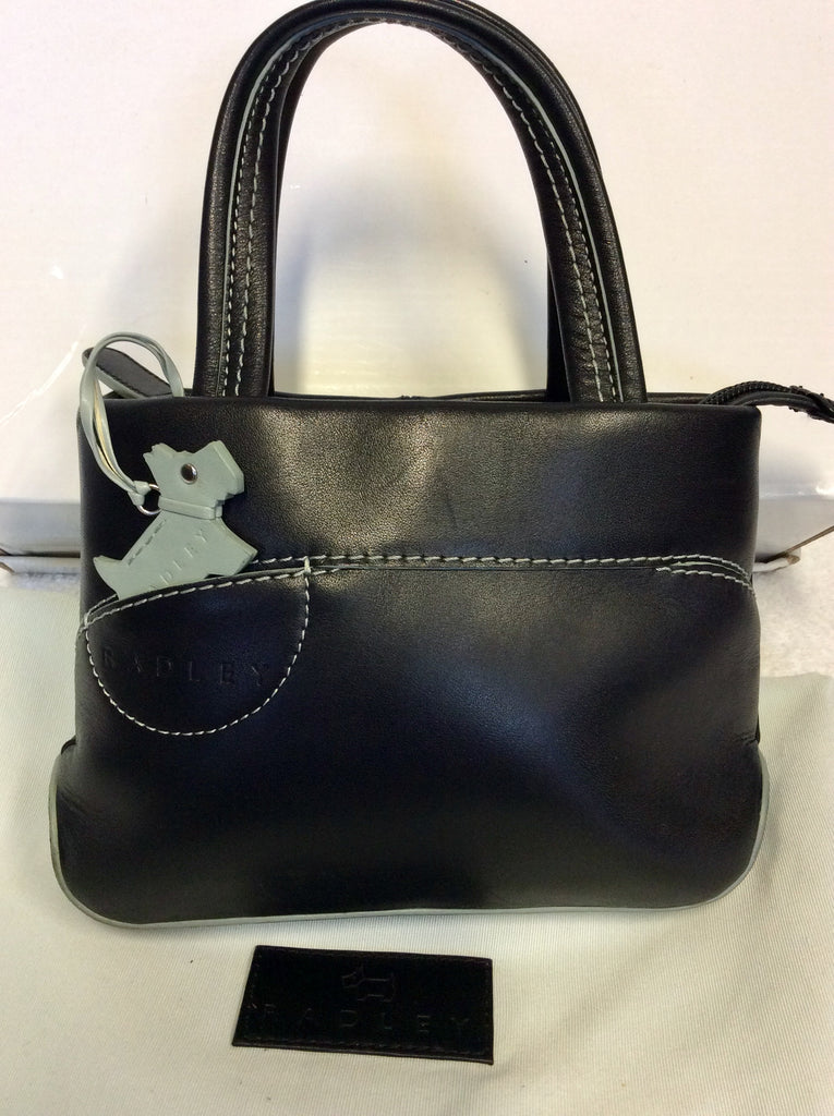 RADLEY SMALL BLACK LEATHER HANDBAG Whispers Dress Agency