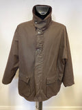 RYDALE COUNTRY CLOTHING BROWN WAX COTTON JACKET SIZE XXL