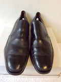 BARKER BLACK LEATHER SLIP ON SHOES SIZE 9.5/43.5
