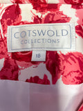 COTSWOLD COLLECTION RED & WHITE FLORAL PRINT COTTON JACKET SIZE 18