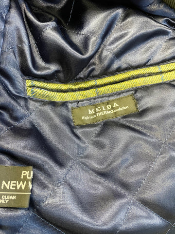 COUSINS OF CHELTENHAM GREEN & BLUE CHECK PURE NEW WOOL COUNTRY JACKET SIZE M