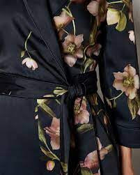 TED BAKER NAVY BLUE FLORAL KENSIDY ARBORETUM PYJAMA JUMPSUIT SIZE 2 UK 10/12