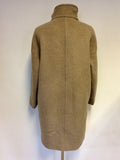 MAX MARA WEEKEND CAMEL 100% WOOL MELTON COAT SIZE 12