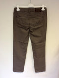 MARCCAIN LIGHT BROWN COTTON JEANS SIZE N5 UK 14/16