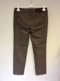 MARCCAIN LIGHT BROWN COTTON JEANS SIZE N5 UK 14/16