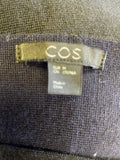 COS BLACK BOAT NECK 3/4 SLEEVE A LINE JUMPER SIZE M