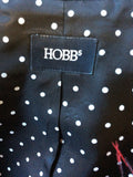 HOBBS BLACK PURE NEW WOOL JACKET & FLUTED SKIRT SUIT SIZE 10