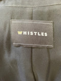 WHISTLES BLACK COLLARED LONG SLEEVED TAILORED SPECIAL OCCASION/ EVENING JACKET SIZE 6