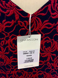BRAND NEW GINA BACCONI BLACK & RED LACE SPECIAL OCCASION DRESS SIZE 18