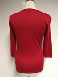 PHASE EIGHT RED TWIST FRONT JUMPER SIZE 12